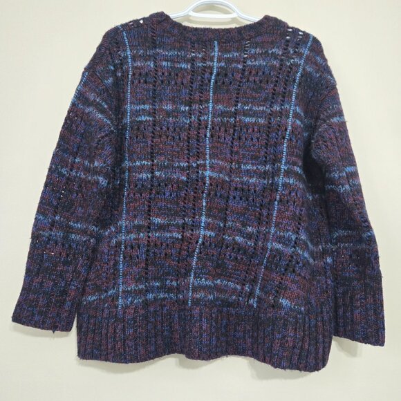 French Connection Womens Chunky Knit Wool Sweater Burgundy Size S - Picture 3 of 10